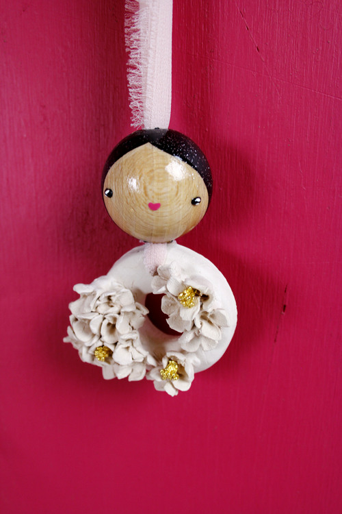 (image pour) Petite Couronne Florale Cerise